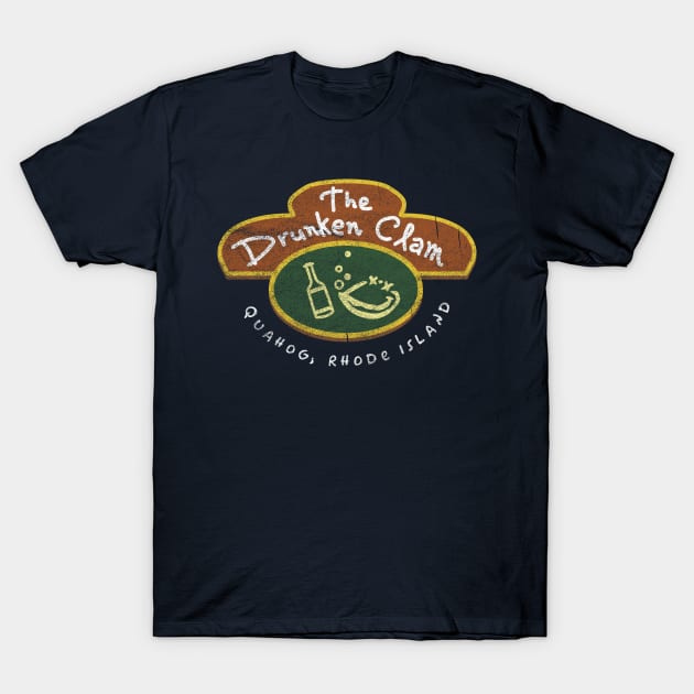 The Drunken Clam Worn Out T-Shirt by Alema Art